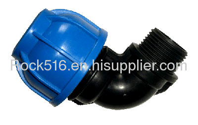 pp compression fittings pp male elbow irrigation system supplier plastic pipe fittings