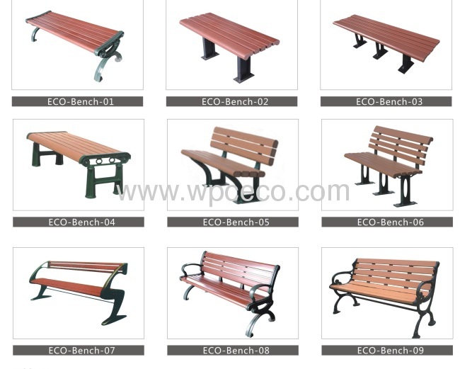 Outdoor Wpc Bench of Modern and Simple Style