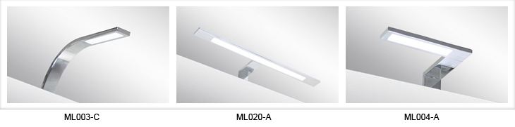 Italy Modern design chrome aluminum 220mm bathroom mirror led light / 3W bathroom mirror lamp CE ROHS IP44 110V/220V AC 