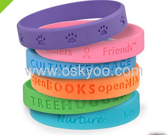 cheap custom your logo silicone personalized bracelets promotion Wristbands 