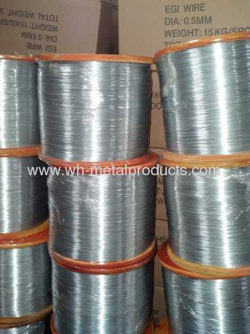 galvanized iron wire on spool