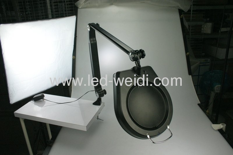 Largest Magnifier LED Swing Arm Clamp Magnifier Lamp 