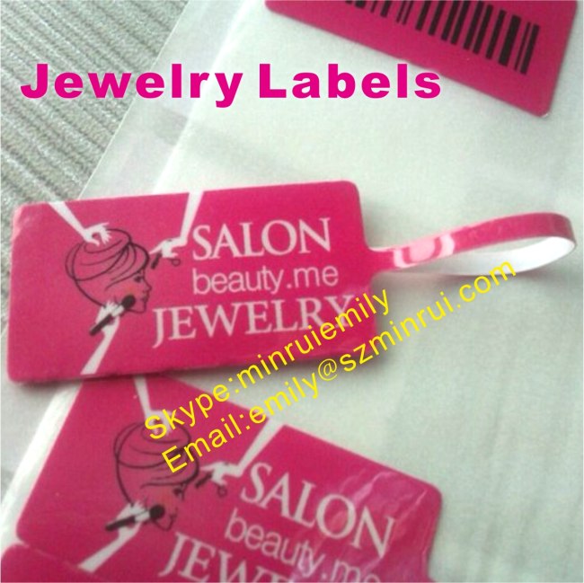 Custom Jewelry Labels,Spacing adhesive Jewelry Labels with gloss finished