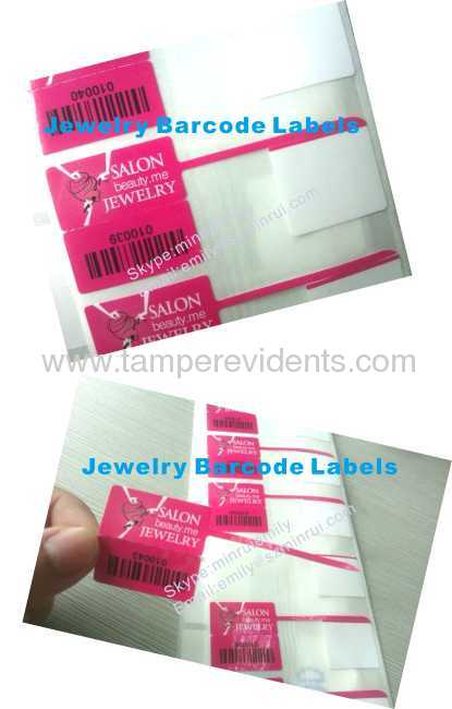 Custom Jewelry Labels,Spacing adhesive Jewelry Labels with gloss finished