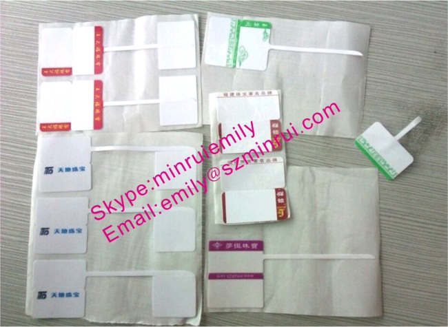 Custom Jewelry Labels,Spacing adhesive Jewelry Labels with gloss finished