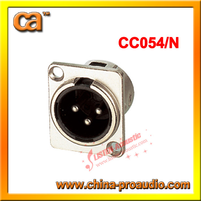 3-pin XLR male Connector chassis sockets CC Series connector