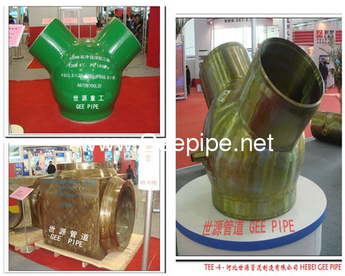 ANSI stainless steel pipe fitting seamless butt welding staright tee 