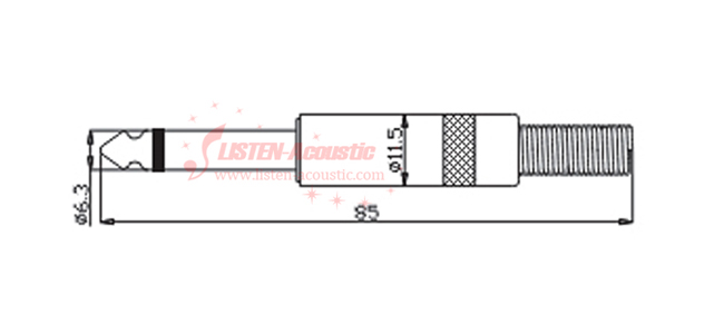 6.3mm mono / stereo plug connector CD061/061N