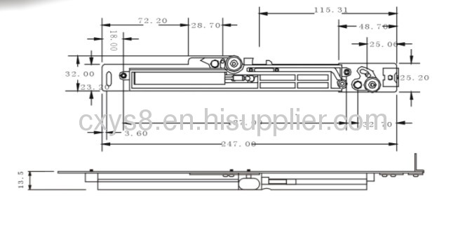 SLIDING DOOR ROLLER WITH SOFT CLOSING SYSTEM YDP-SC08