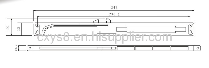 Thin design 10.5mm thickness sliding door soft closing device YDP-0584