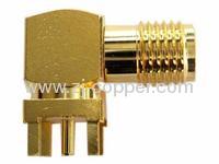 Male Right Angle PCB RF SMA SMB connnector