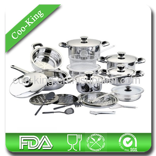 27Pcs Stainless Steel Non-stick Cookware Set