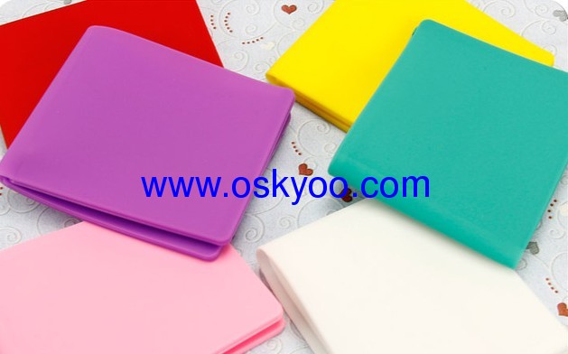 New cute candy-colored silicone wallet card package Meng card sets short paragraph for men and women