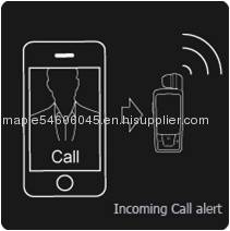 Incoming call alert and Anti-lost function retractable Bluetooth headset for iPhone4/4S/5
