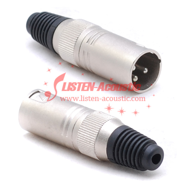 XLR male microphone audio connectors