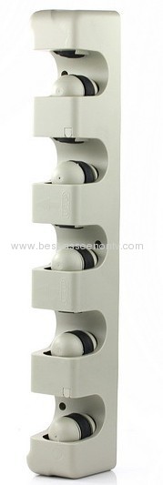 High Quality Wall Mounted 5 Position Mop Broom Holder Tool c/w Hooks