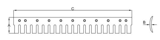 Caterpillar Curved serrated cutting edges 132-1072