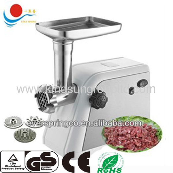 electric meat grinder with stainless steel housing