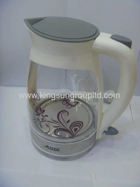 Electric glass kettle 1.7L with CE ROHS ,GS cordless electric kettle