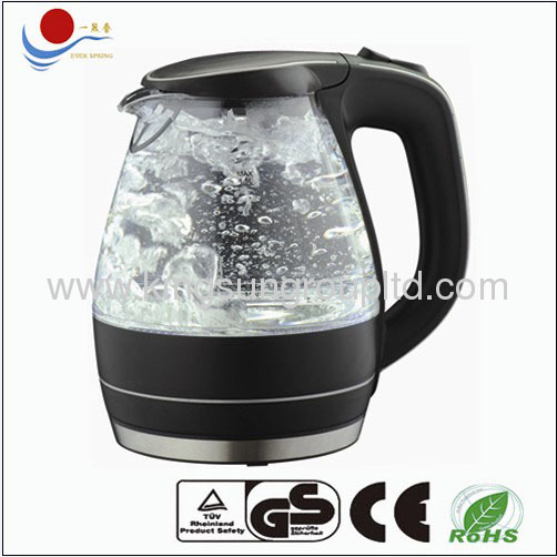 1.5L Electric kettle with glass bodyHigh quality CE ROHS GS LFGB 