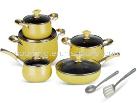 16PCS colorful non stick cookware set