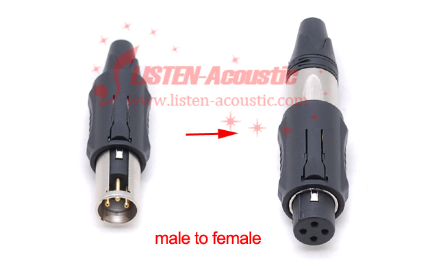 3 Pole Unisex XLR Cable Connector CA301