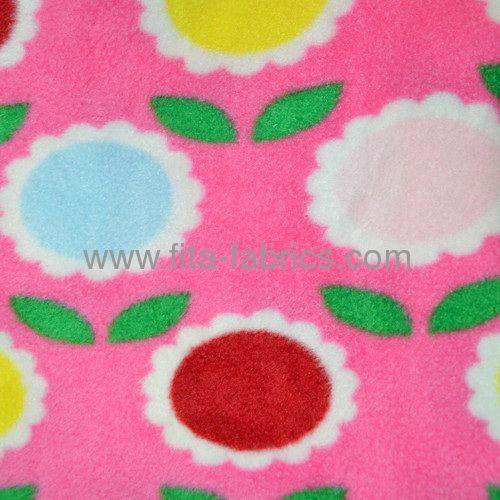 Polyester cheap print polar fleece fabric