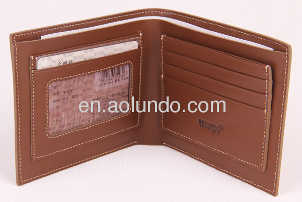 Personalized leather wallets grain cow leather wallet