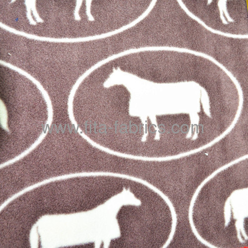 print gingham,polar fleece fabric