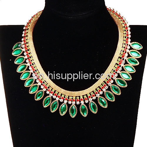 Wholesale New Fashion Jewelry 2013 Chunky Rhinestone Bib Necklace