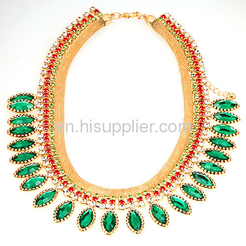 Wholesale New Fashion Jewelry 2013 Chunky Rhinestone Bib Necklace