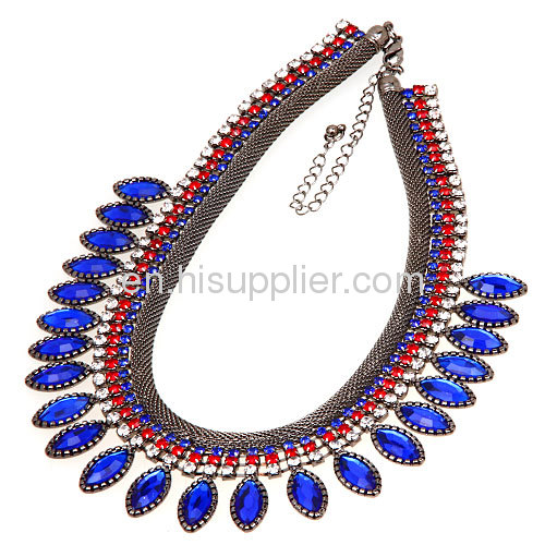 Wholesale New Fashion Jewelry 2013 Chunky Rhinestone Bib Necklace