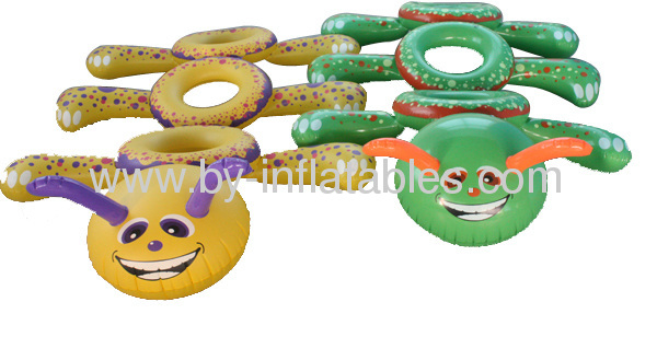 PVC inflatable swimming ring for three children