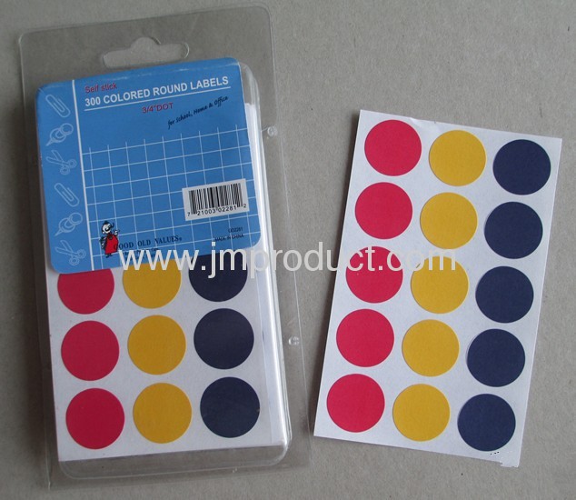 White self adhesive label in PVC