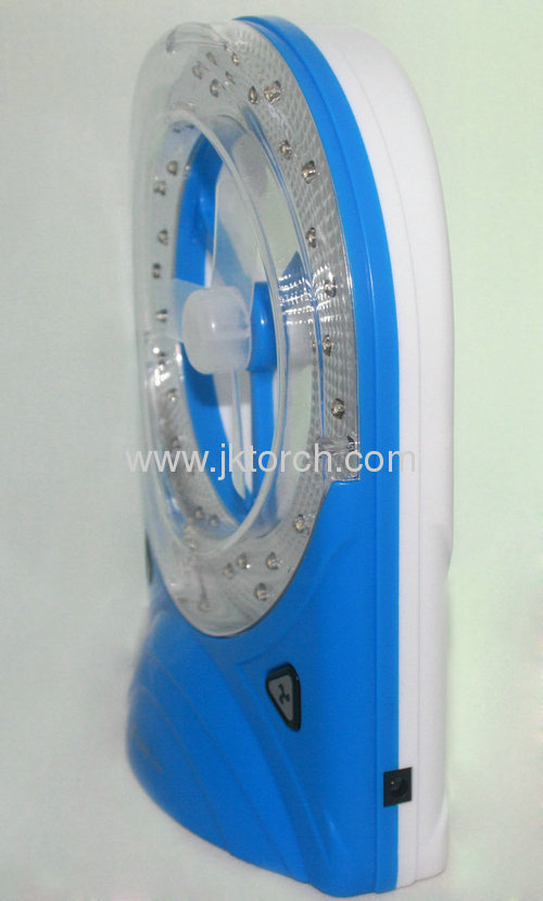 High quality rechargeable LED flashlight fan