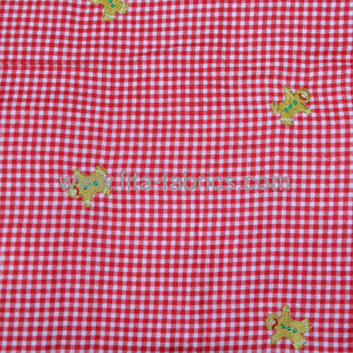 100% cotton Embroidered flannel