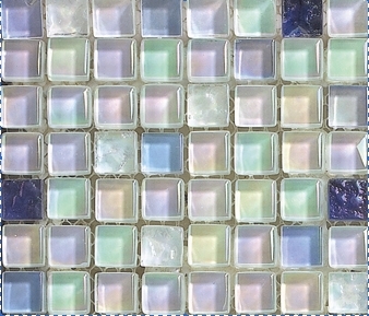 Colorful Waterproofing glass mosaic tile 15x15