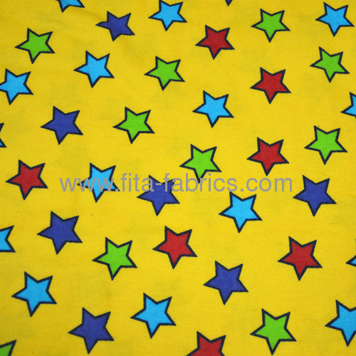 lucky star printed cottonflannel fabric 