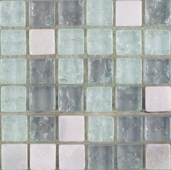 Colorful Waterproofing glass mosaic tile 15x15