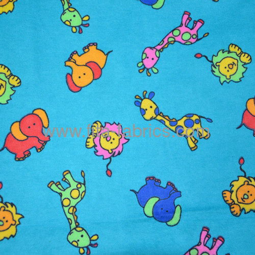 Lovely Animals printed flannel fabric