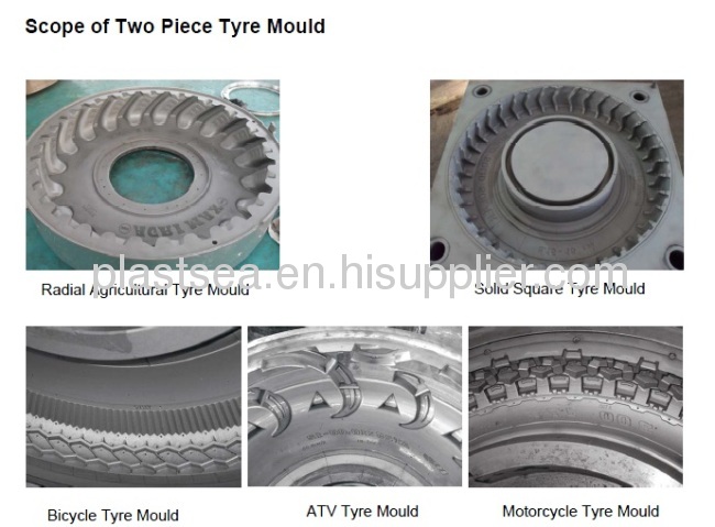 Two piece tire mold