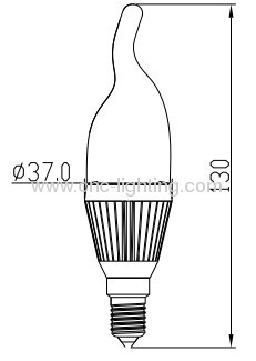 Dimmable 4W Candelabra LED Bulb