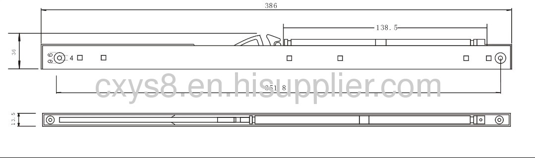 SUPER-LONG STROKE SLIDING DOOR SOFT CLOSER YDP-0589