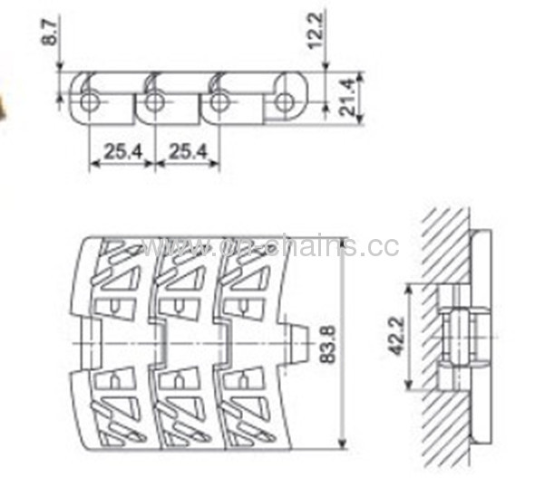 Flush Grid Magnetflex Chainbelt 1050 /39269010