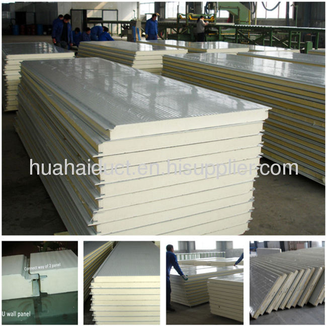 Polyurethane sandwich panel for cold room,pu roof panel and wall panel 