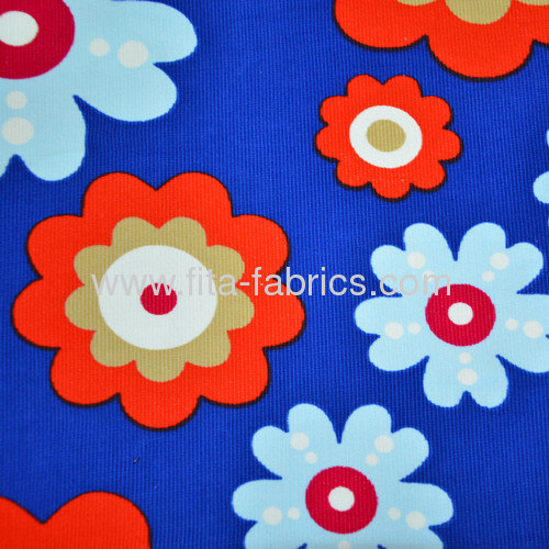 100% cotton flowersprintedcorduroy fabric