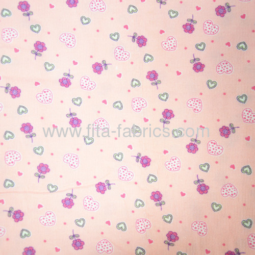 New fashion 100% cotton printed corduroy fabric