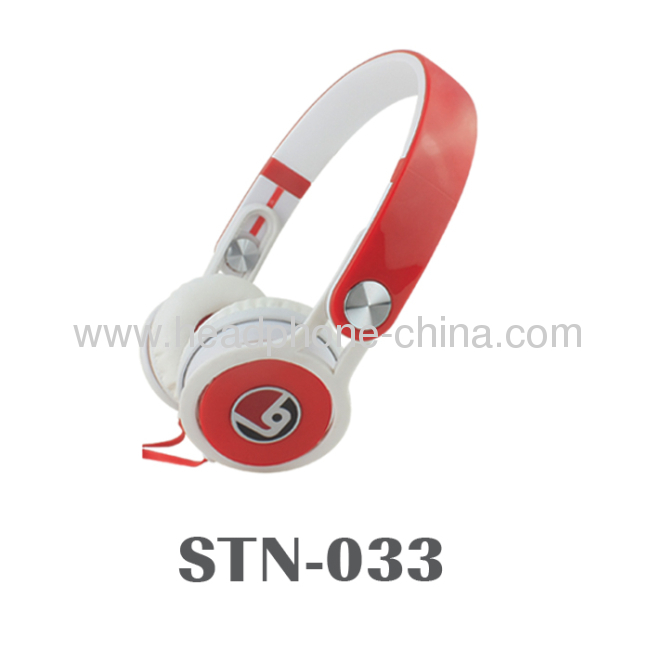 2013 Rotating Wired Stereo Over Ear Headphones Black with Red