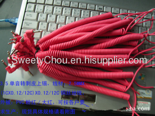 High quality high elasticity PU coiled spring cable