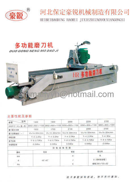 grinder machine for blade